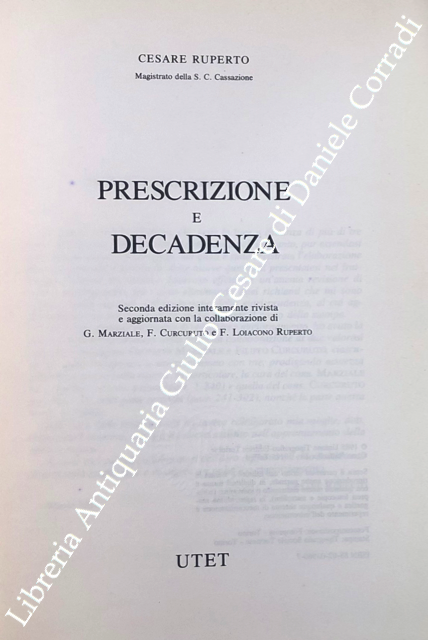 Prescrizione e decadenza