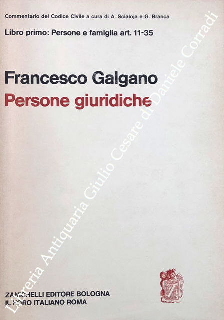 Delle persone giuridiche. Disposizioni generali