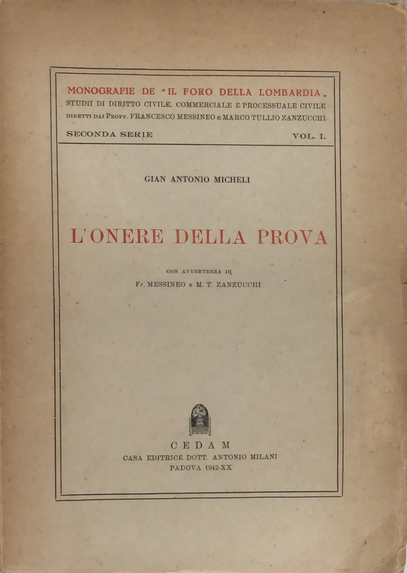 L'onere della prova