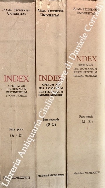 Index. Modo et ratione ordinatus