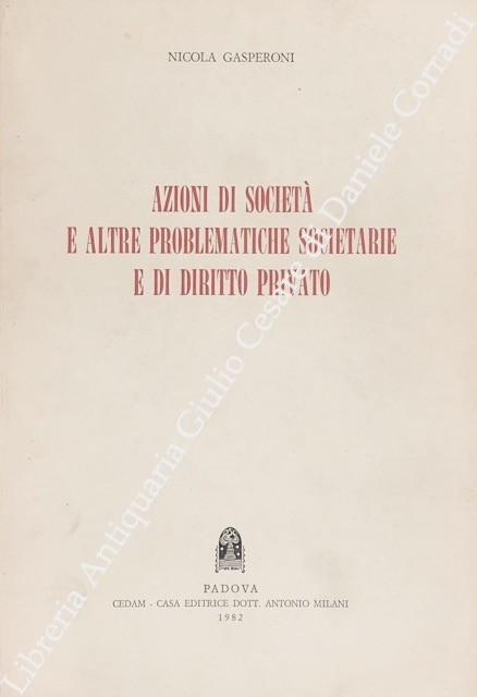 Azioni di società e altre problematiche societarie e di diritto privato