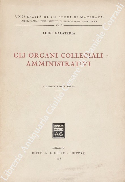 Gli organi collegiali amministrativi