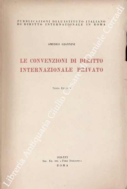 Le convenzioni di diritto internazionale privato
