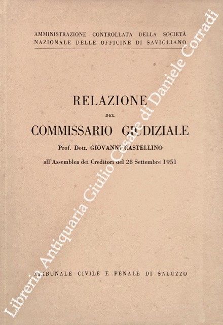 Relazione del commissario giudiziale