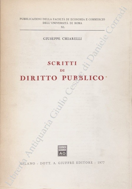 Scritti di diritto pubblico