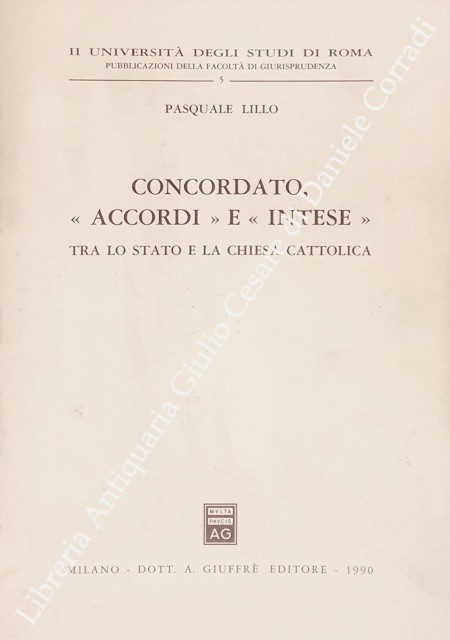 Concordato, accordi e intese tra lo stato e la chiesa cattolica
