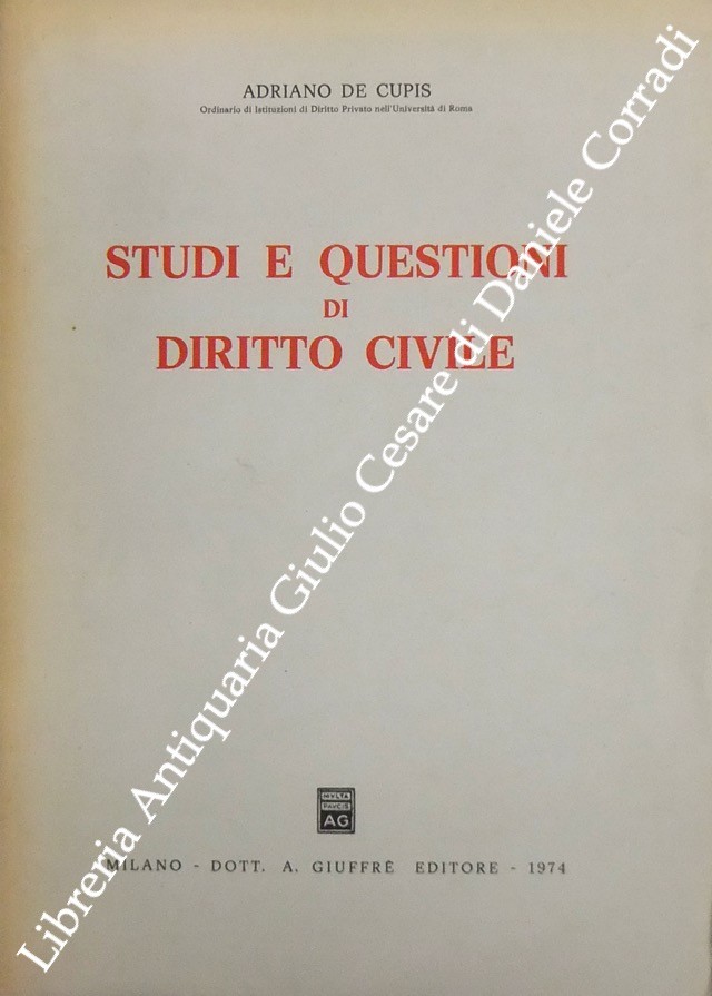 Studi e questioni di diritto civile