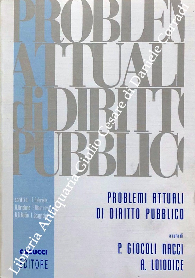 Problemi attuali di diritto pubblico