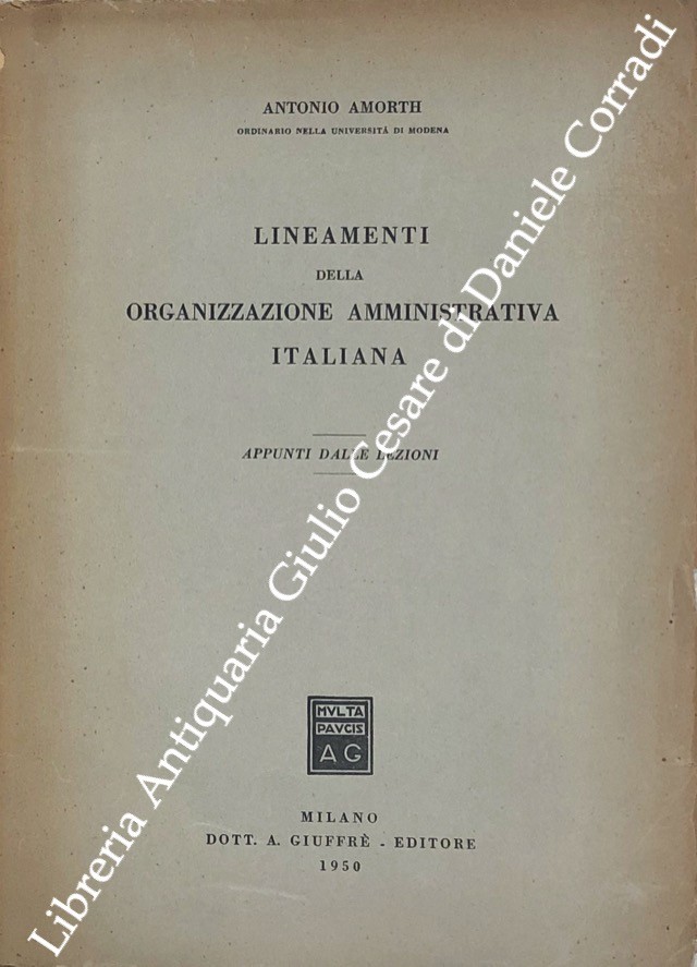 Lineamenti della organizzazione amministrativa italiana