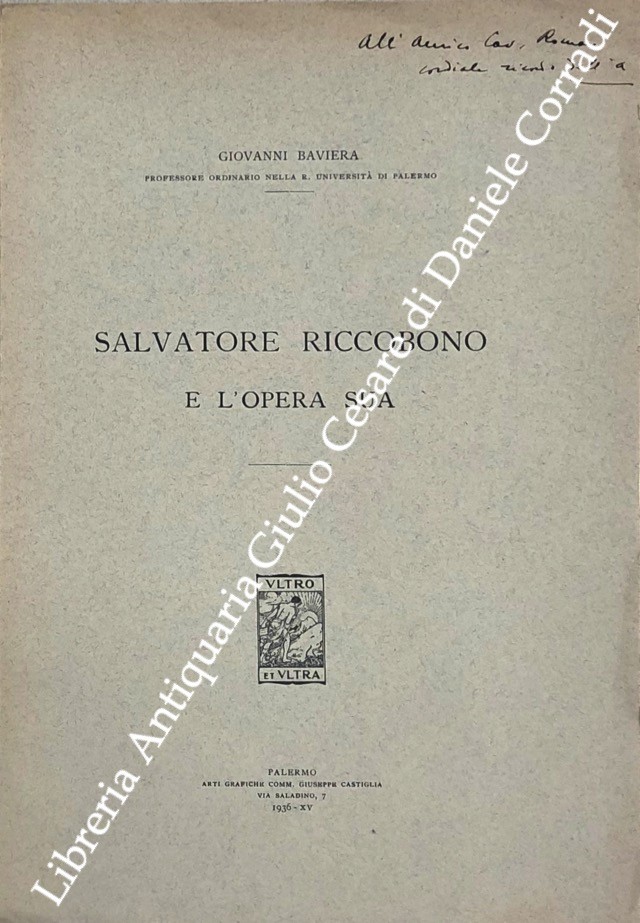 Savatore Riccobono e l'opera sua
