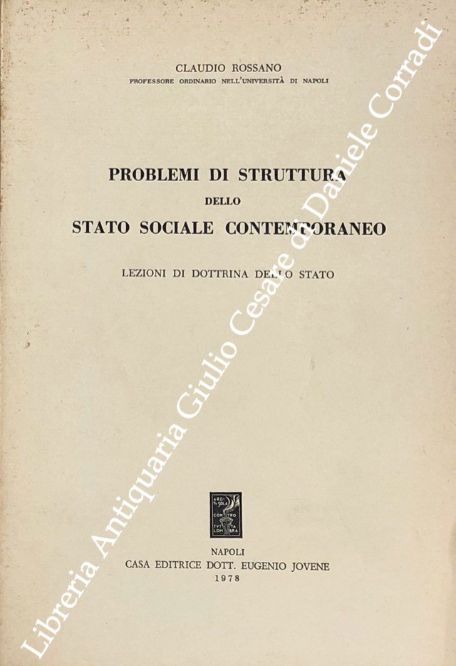 Problemi di struttura dello stato sociale contemporaneo
