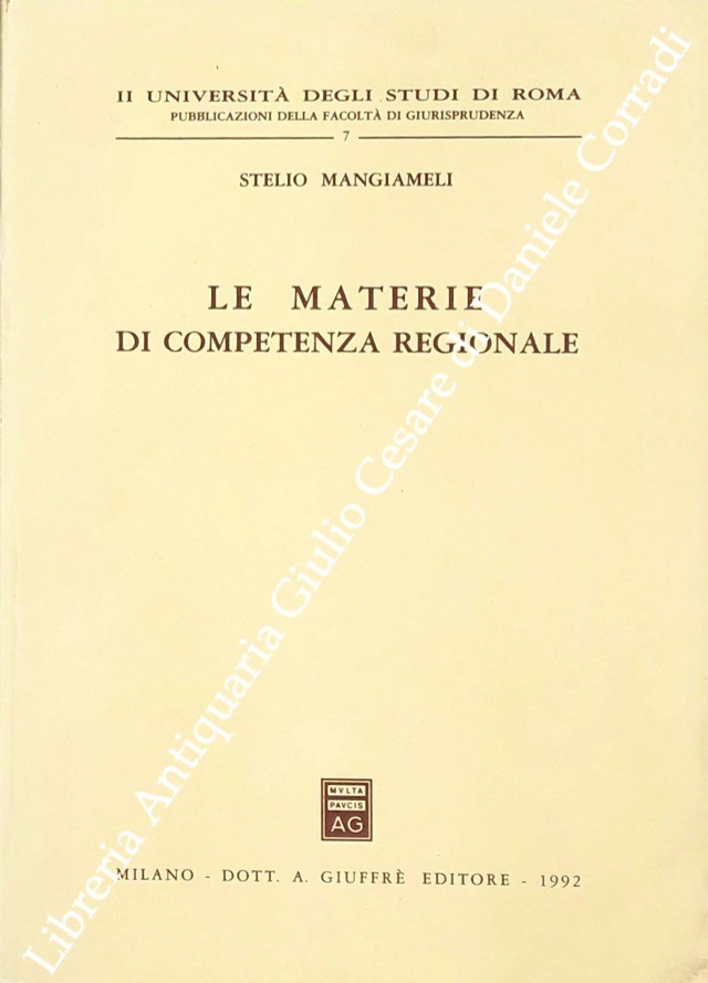 Le materie di competenza regionale