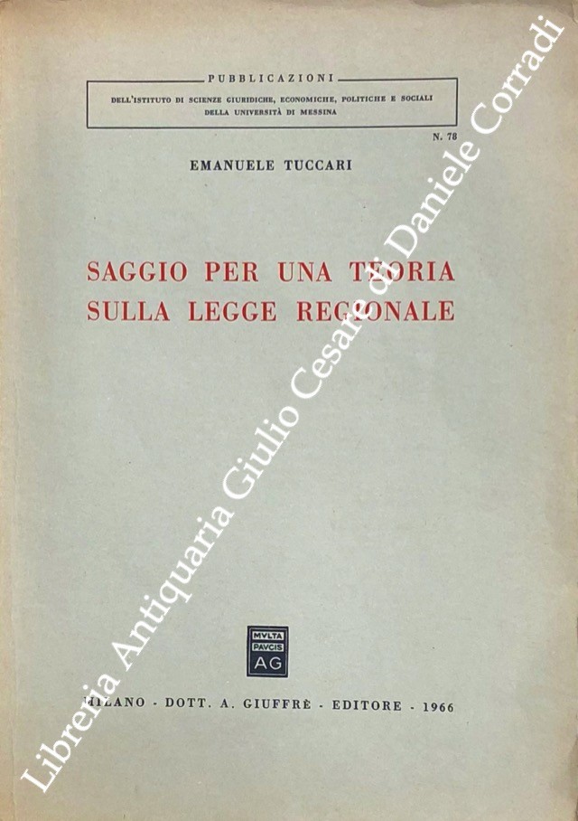 Saggio per la teoria sulla legge regionale