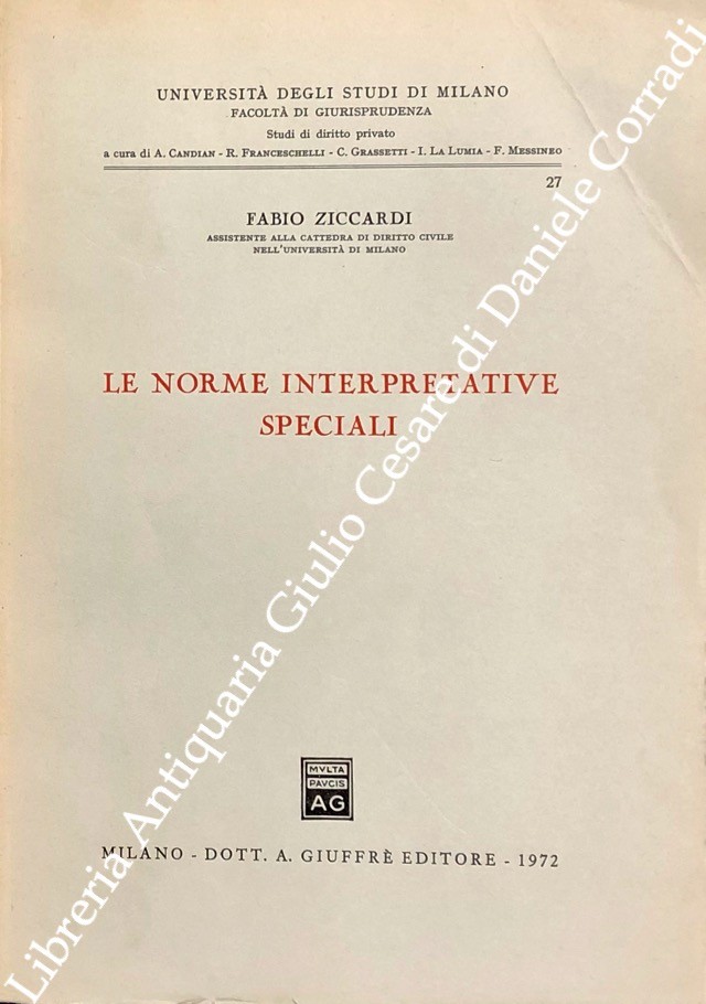 Le norme interpretative speciali