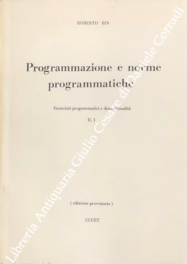 Programmazione e norme programmatiche