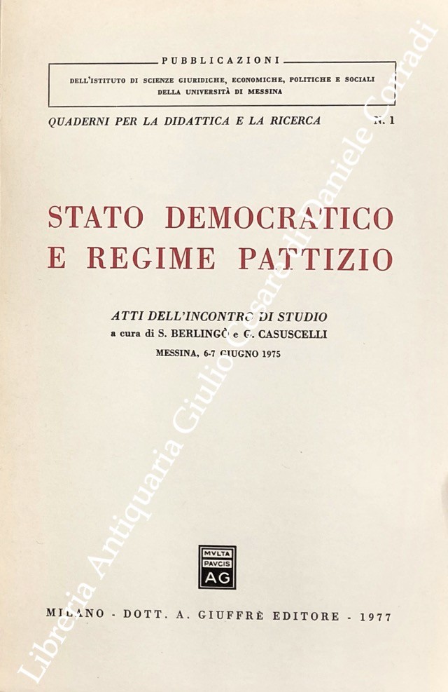 Stato democratico e regime pattizio