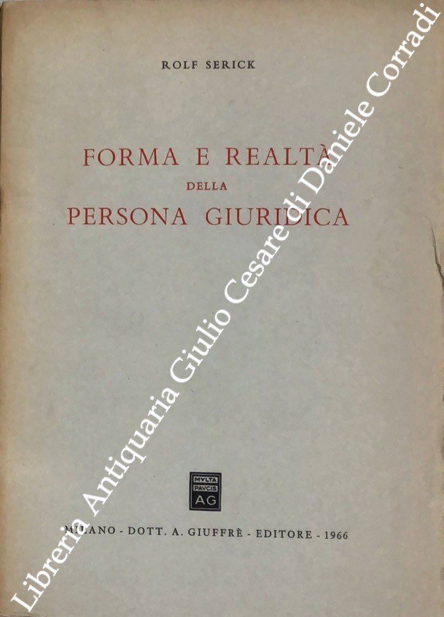Forma e realtà della persona giuridica
