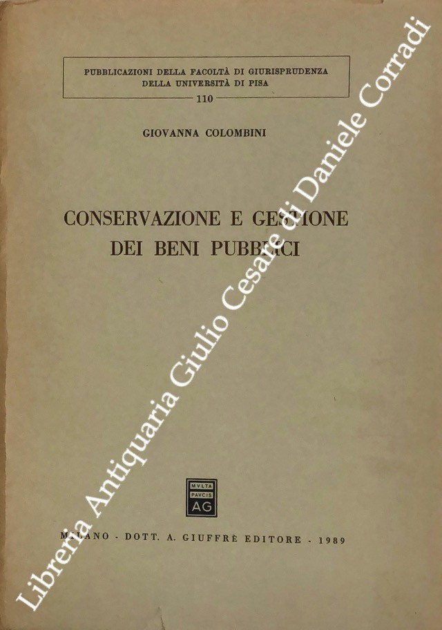 Conservazione e gestione dei beni pubblici