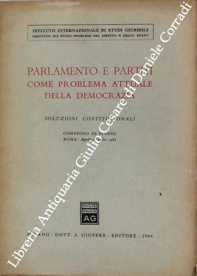 Parlamento e partiti come problema attuale della democrazia