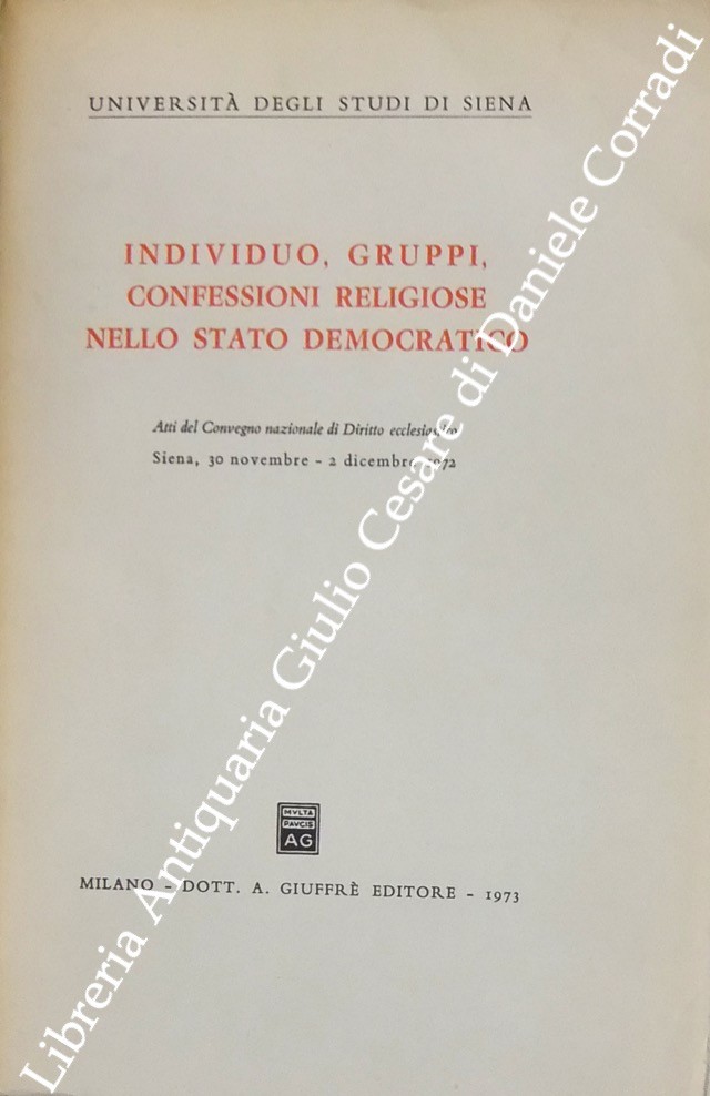 Individuo gruppi confessioni religiose nello Stato democratico