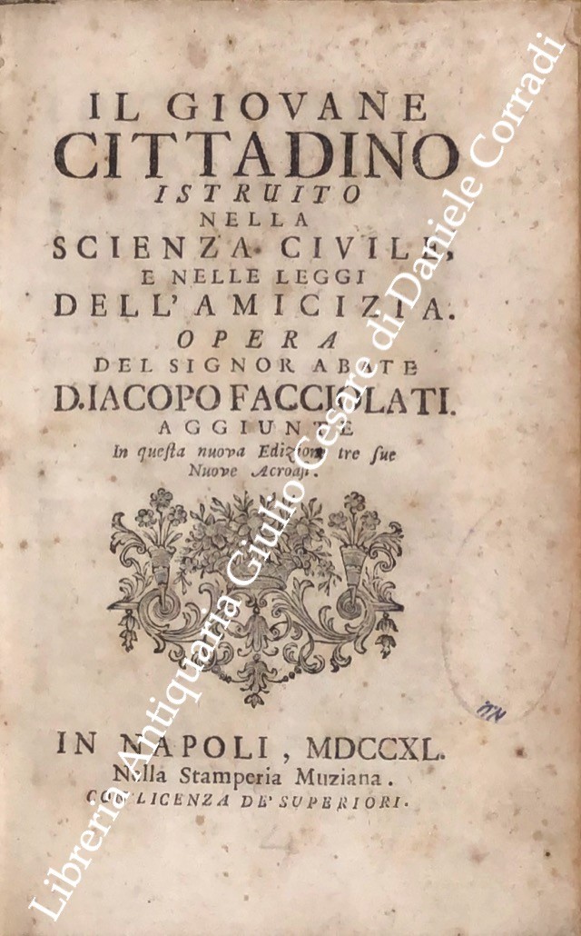 Il giovane cittadino istruito nella scienza civile e nelle leggi dell'amicizia