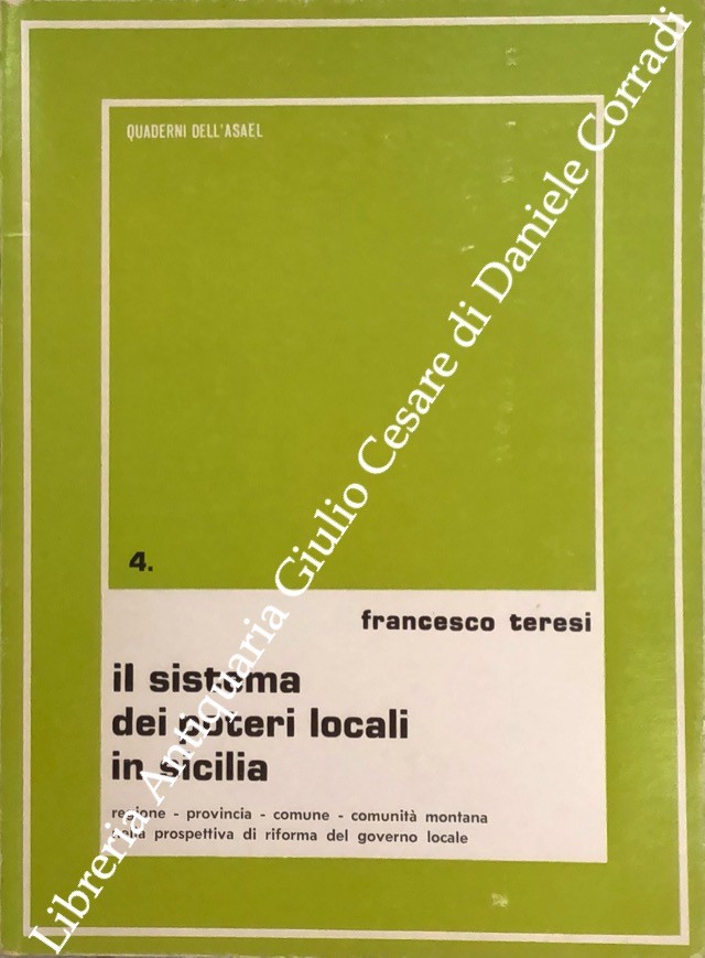Il sistema dei poteri locali in Sicilia