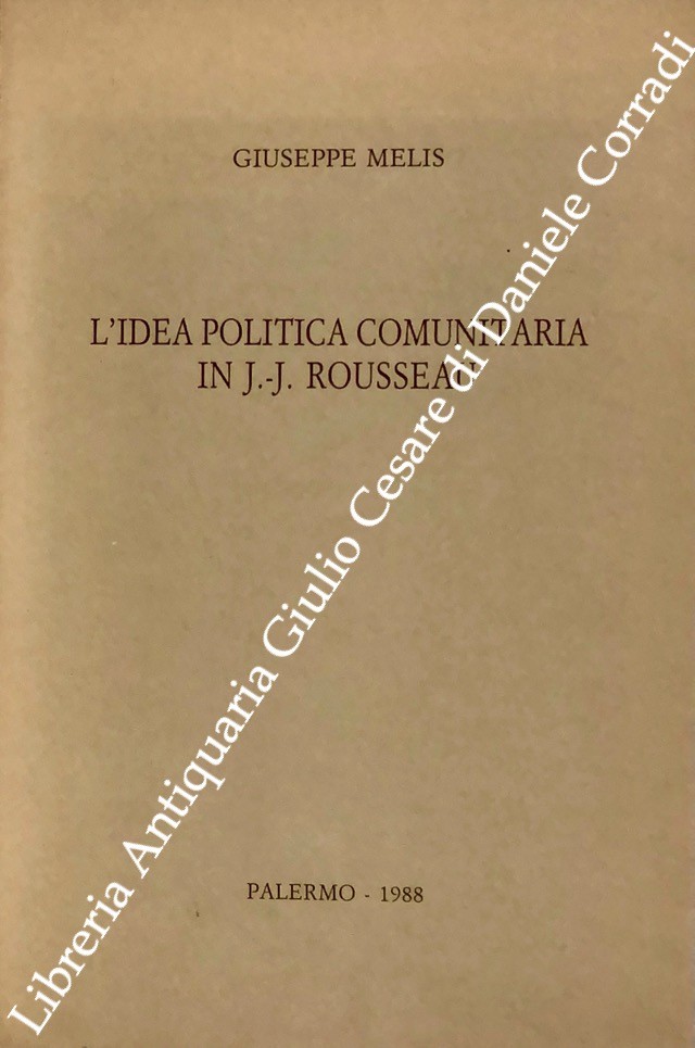 L'idea politica comunitaria in J. J. Rousseau