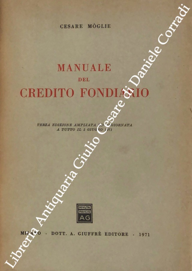 Manuale del credito fondiario