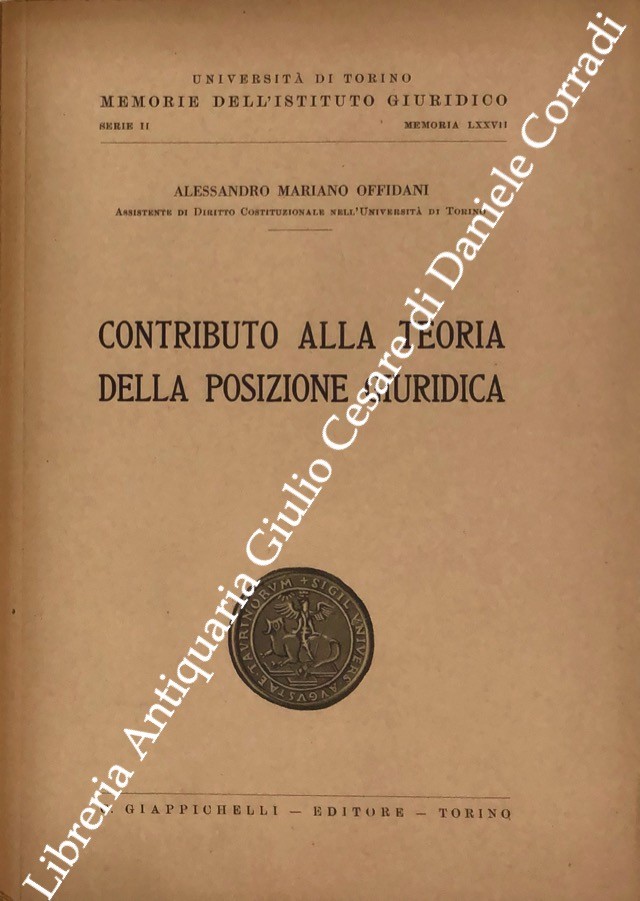 Contributo alla teoria della posizione giuridica