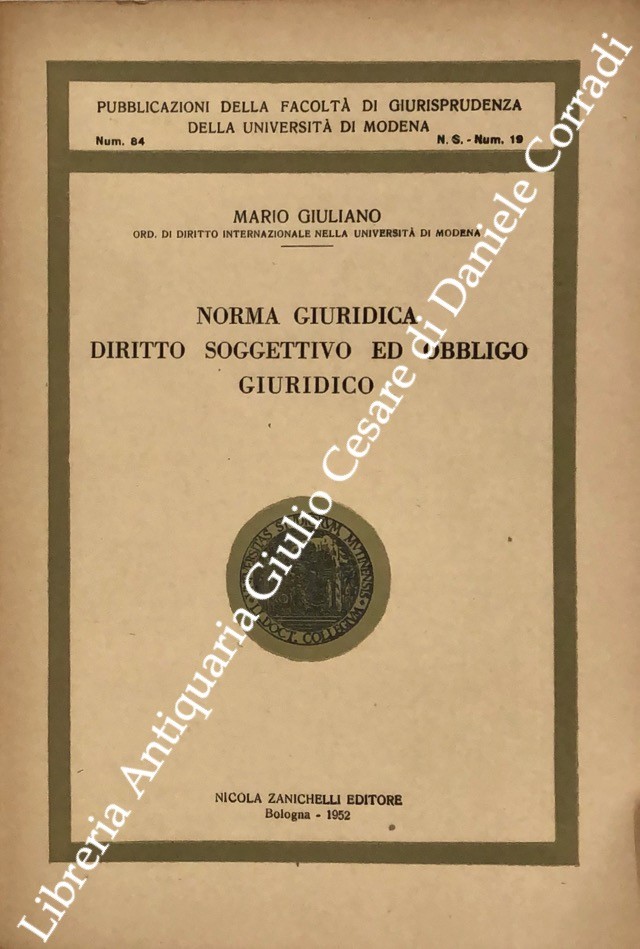 Norma giuridica diritto soggettivo ed obbligo giuridico