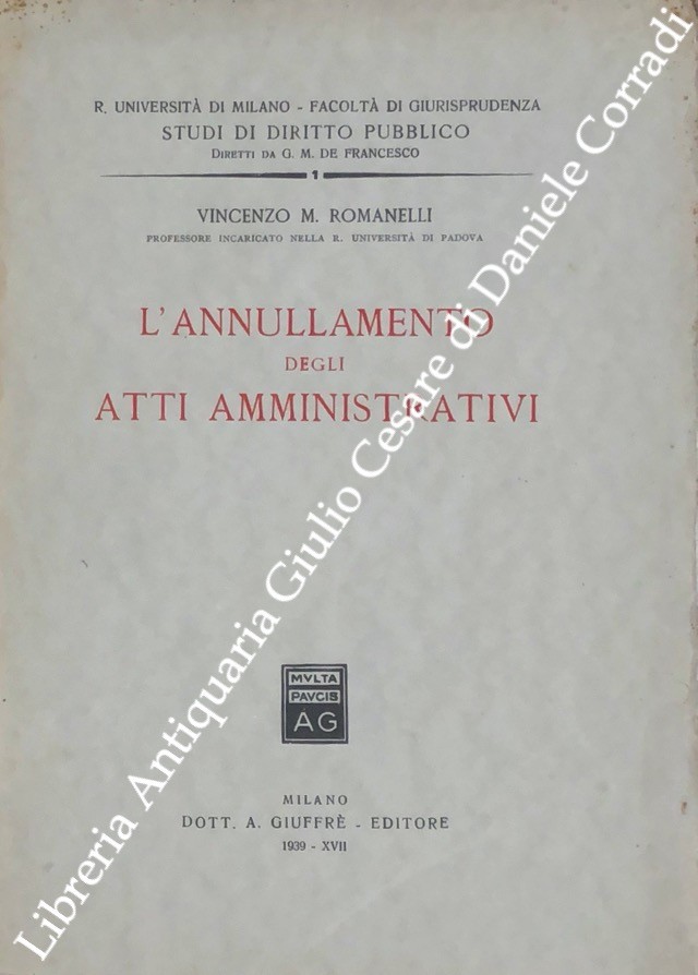 L'annullamento degli atti amministrativi