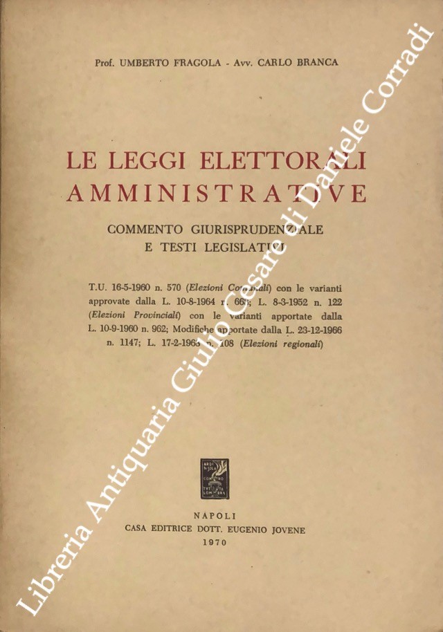Le leggi elettorali amministrative