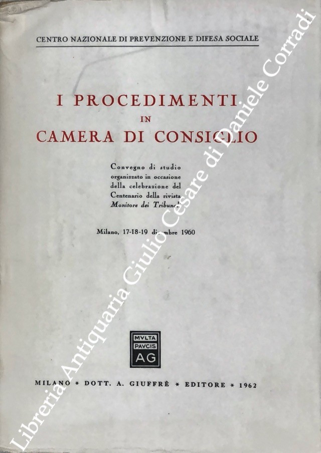 I procedimenti in camera di consiglio