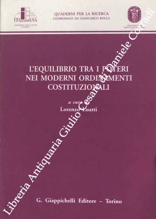 L'equilibrio tra i poteri nei moderni ordinamenti costituzionali