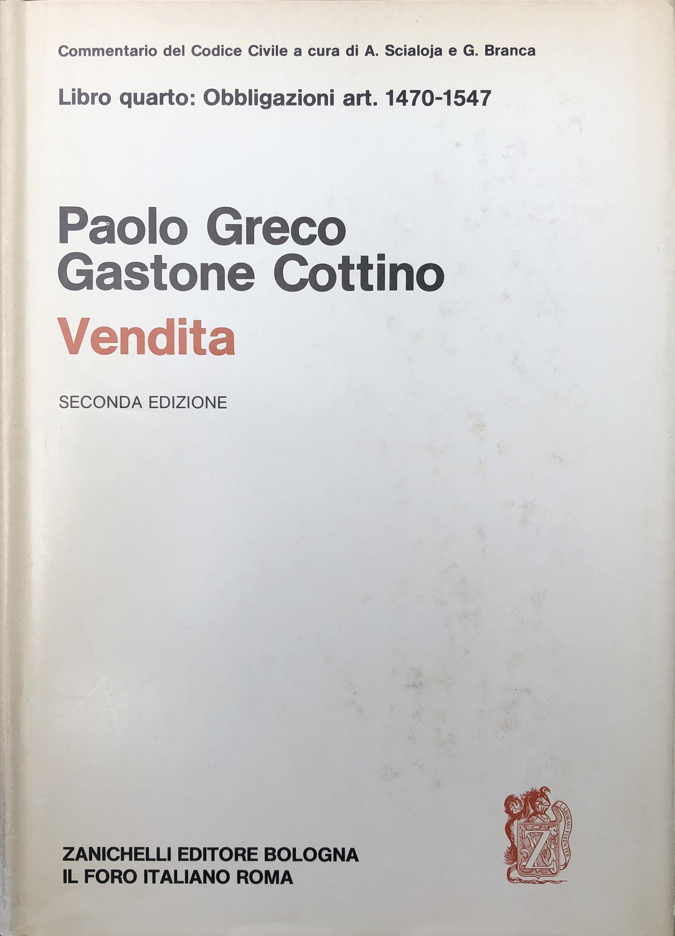 Della vendita. Art. 1470-1547