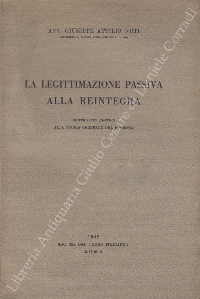 La legittimazione passiva alla reintegra