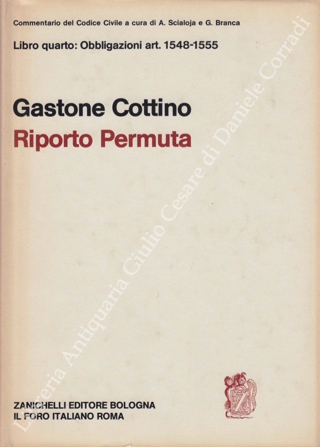 Del riporto. Della permuta. Art. 1548-1555