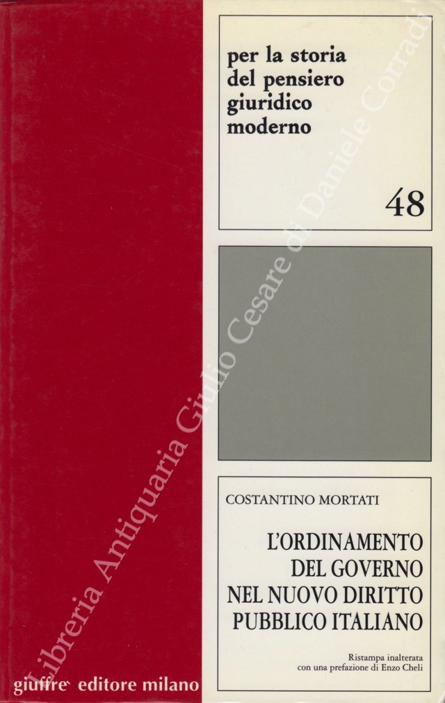 L'ordinamento del governo nel nuovo diritto pubblico italiano