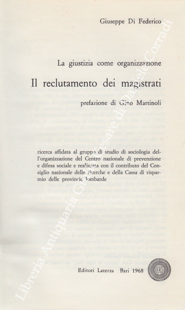 La giustizia come organizzazione