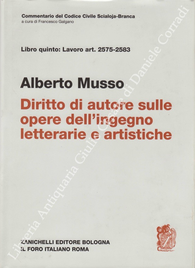 Diritto di autore sulle opere dell'ingegno letterarie e artistiche. Art. 2575-2583