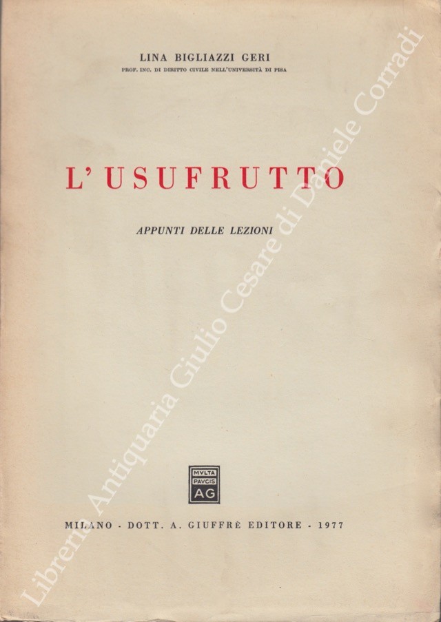 L'usufrutto. Appunti dalle lezioni