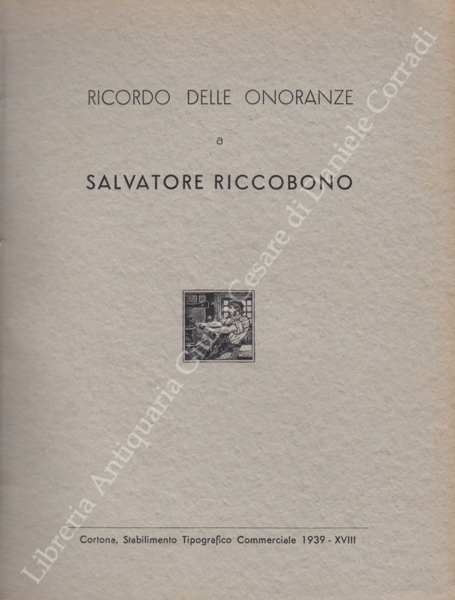 Ricordo delle onoranze a Salvatore Riccobono