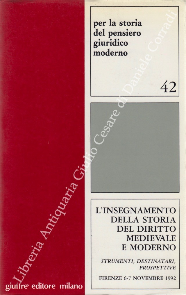 L'insegnamento della storia del diritto medievale e moderno