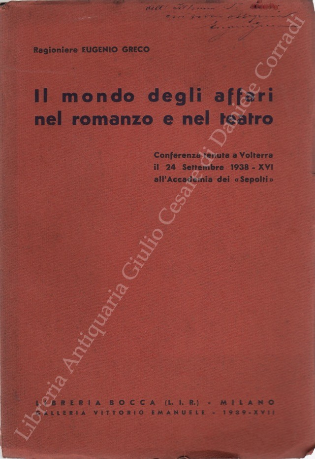 Il mondo degli affari nel romanzo e nel teatro