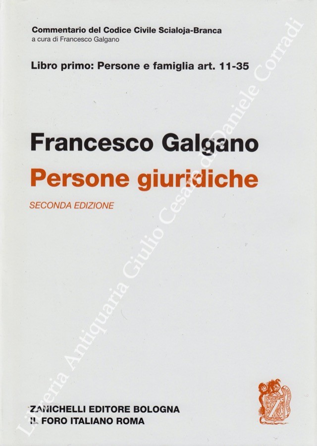 Delle persone giuridiche. Art. 11-35