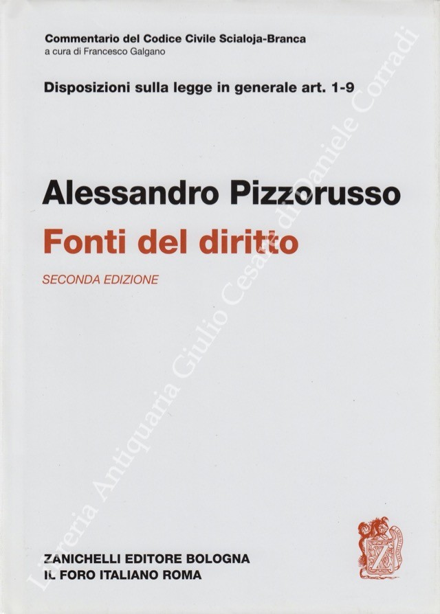 Delle fonti del diritto. Art. 1-9