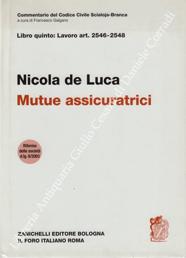 Delle mutue assicuratrici. Art. 2546-2548