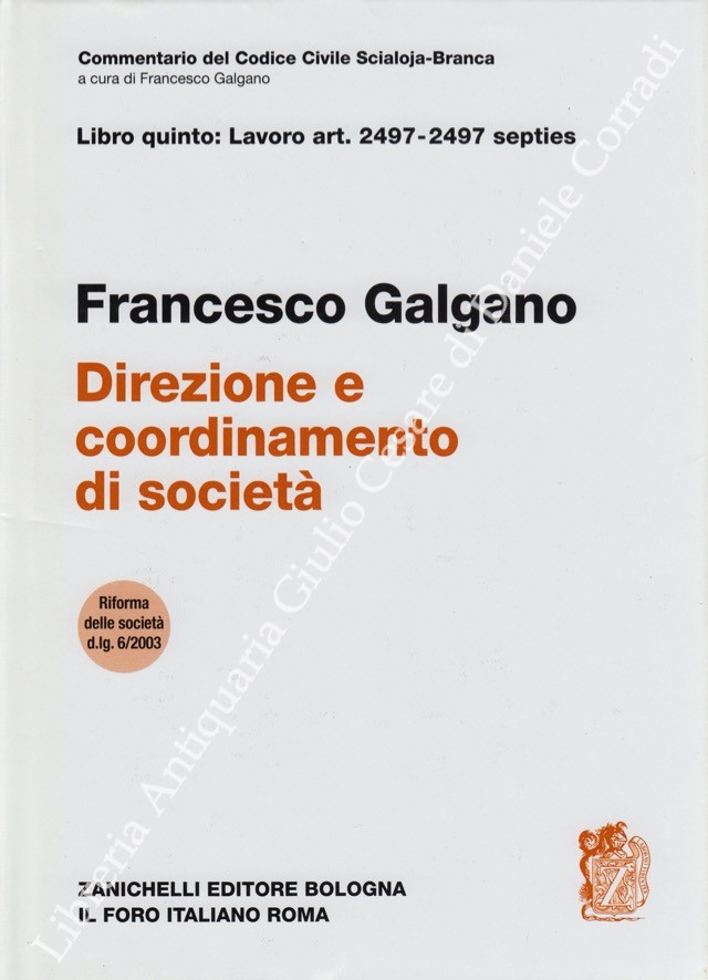 Direzione e coordinamento di società. Art. 2497-2497 septies