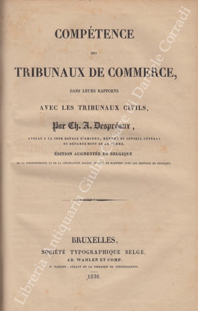 Competence des tribunaux de commerce