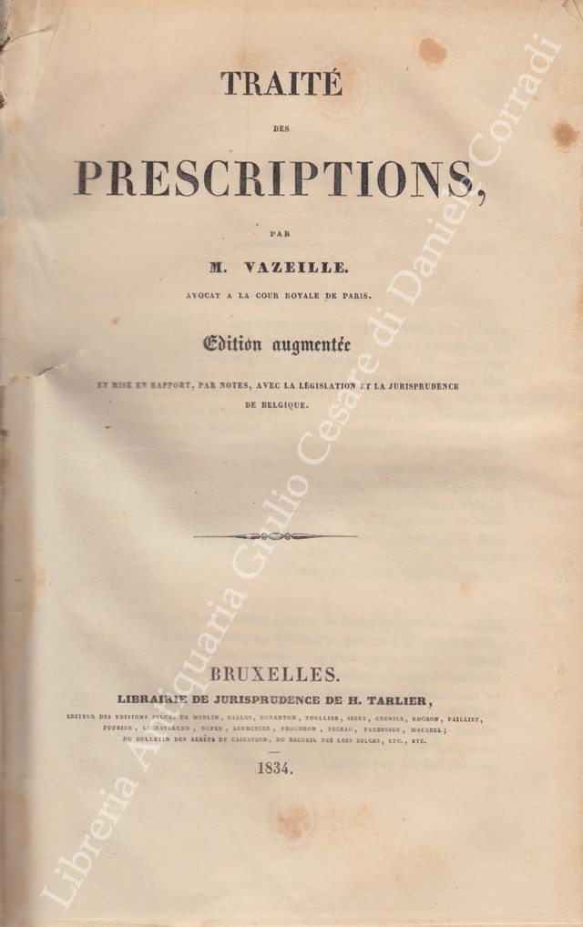 Traite des prescriptions
